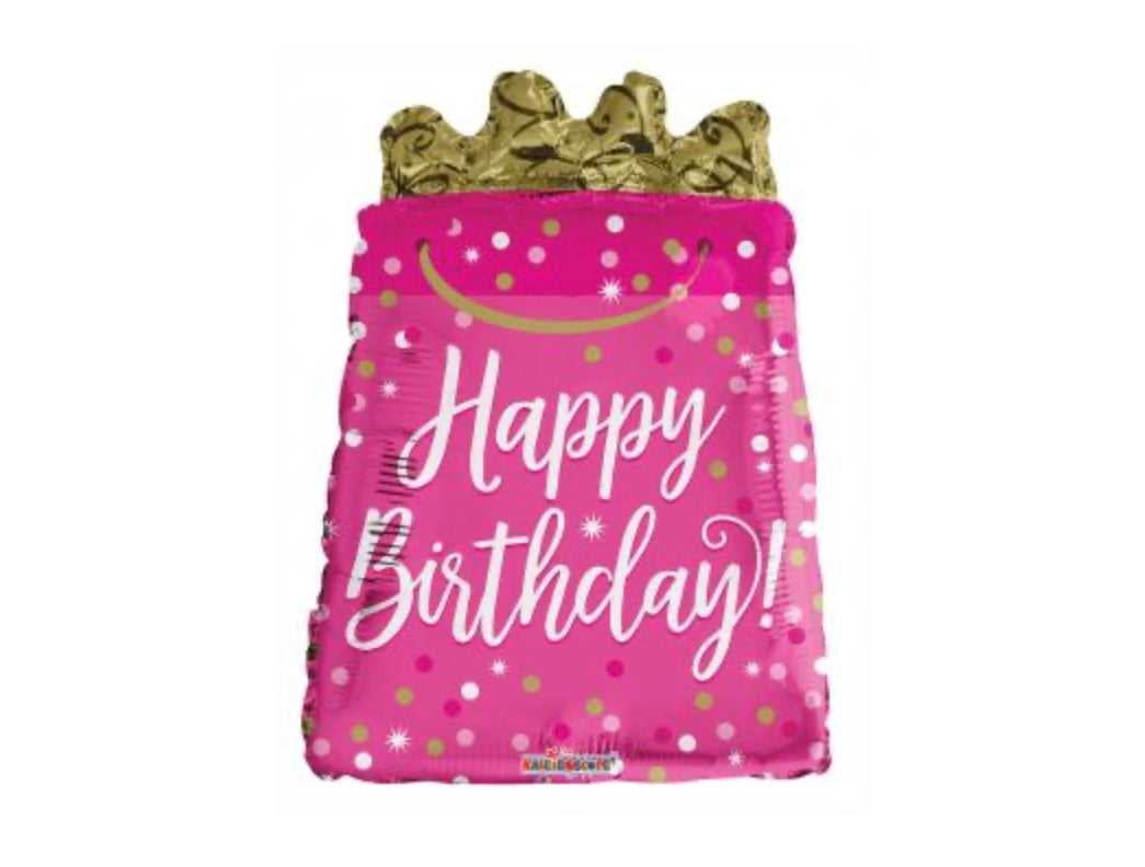 Happy Birthday Gift Bag 18" Balloon - B37