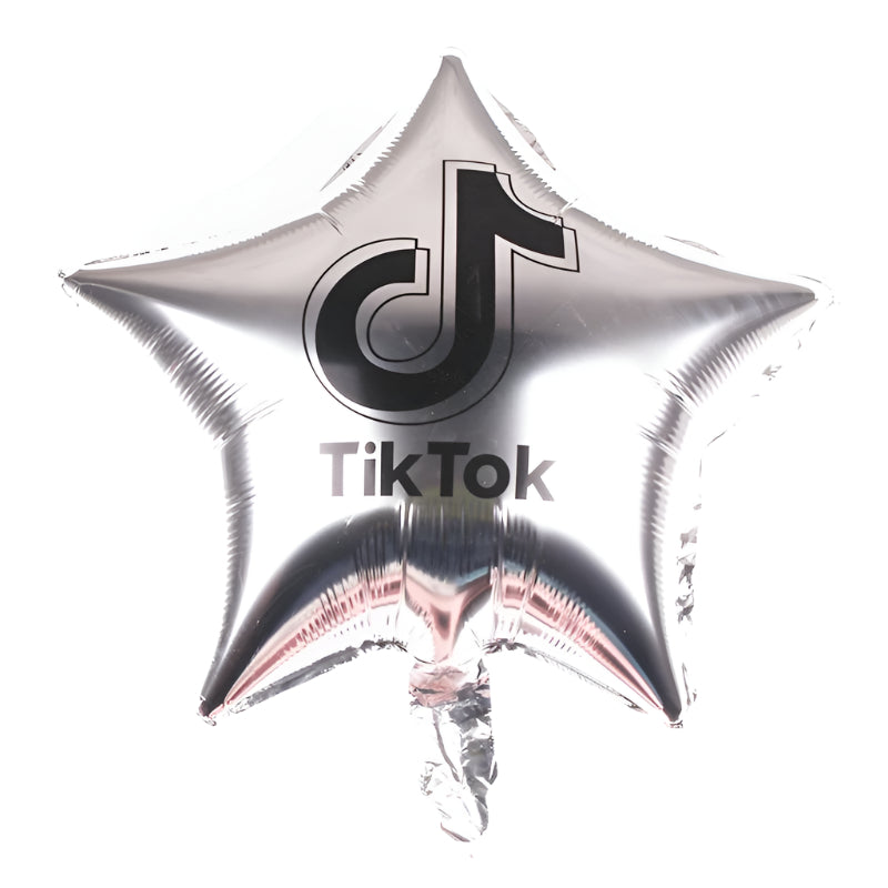 TikTok Logo Silver 18" Balloon -BL-091