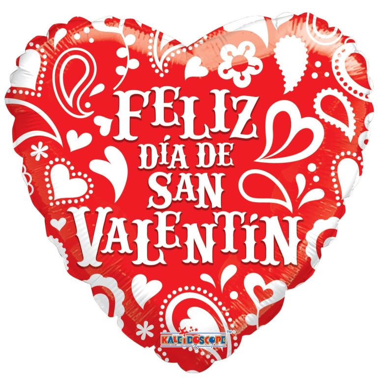 Feliz Día San Valentín" Foil Balloon – 18"