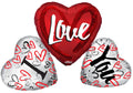 I Love You 3 Hearts Matte 36″ Balloon -L45