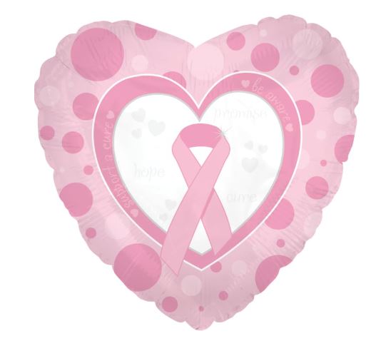 Breast Cancer Awareness Ribbon Pink Foil Balloon – 20(C1)