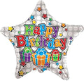 Happy Birthday Star Shape 18" Balloon - B14