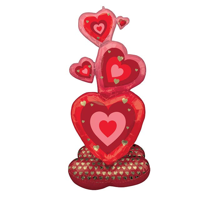 STACKING HEARTS 55" BALLOON -L30