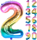 34" Rainbow Number Balloon