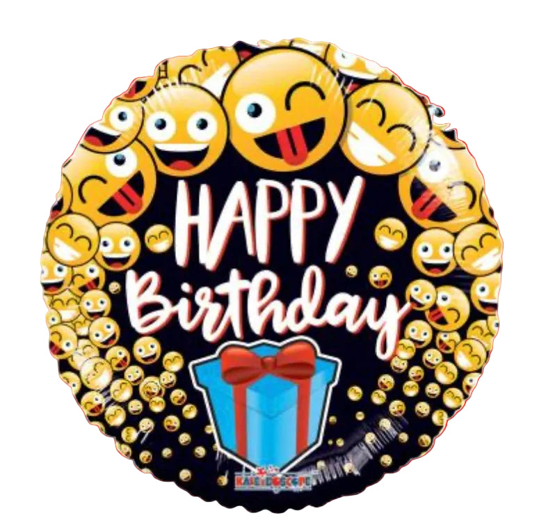 Happy Birthday Emoji 18" Balloon - HB1