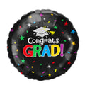 CONGRATS GRADS! BLACK 18" BALLOON -G39