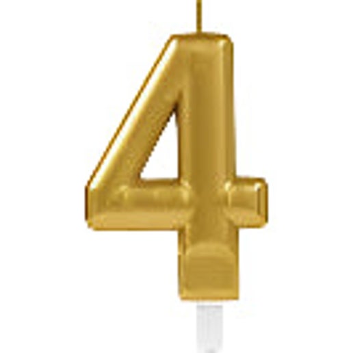 GOLD NUMBER CANDLES #4