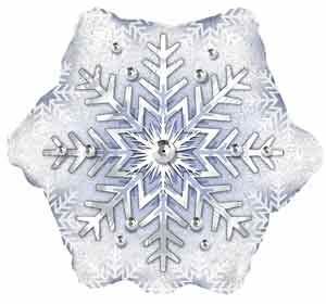 Prism Pattern Snowflake 18" Balloon -O29