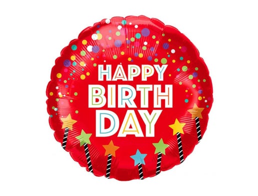 Happy Birthday Red 18" Balloon - B46