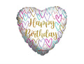 Happy Birthday Heart 18" Balloon - B69
