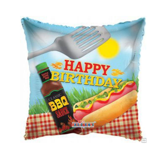 Happy Birthday BBQ Theme 18" Balloon -B49