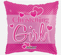 Christening Girl Square 18”Foil Balloon – Baptism Party Decoration BS22