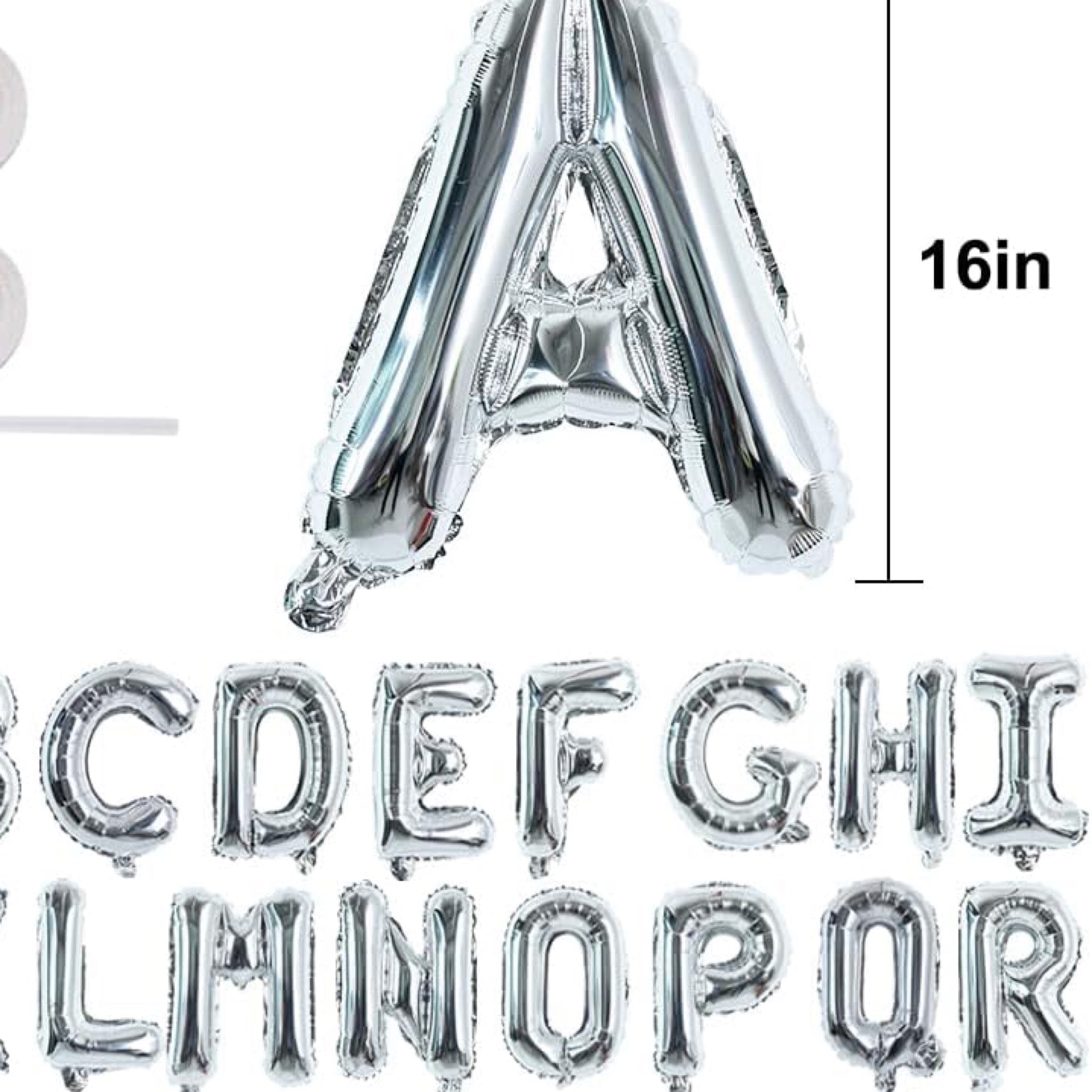 16” Silver Letter Balloons