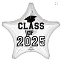 Graduations White Star 2025 18" Balloons - G9i