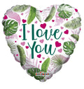Love You Heart Leaf 18" Balloon -L52
