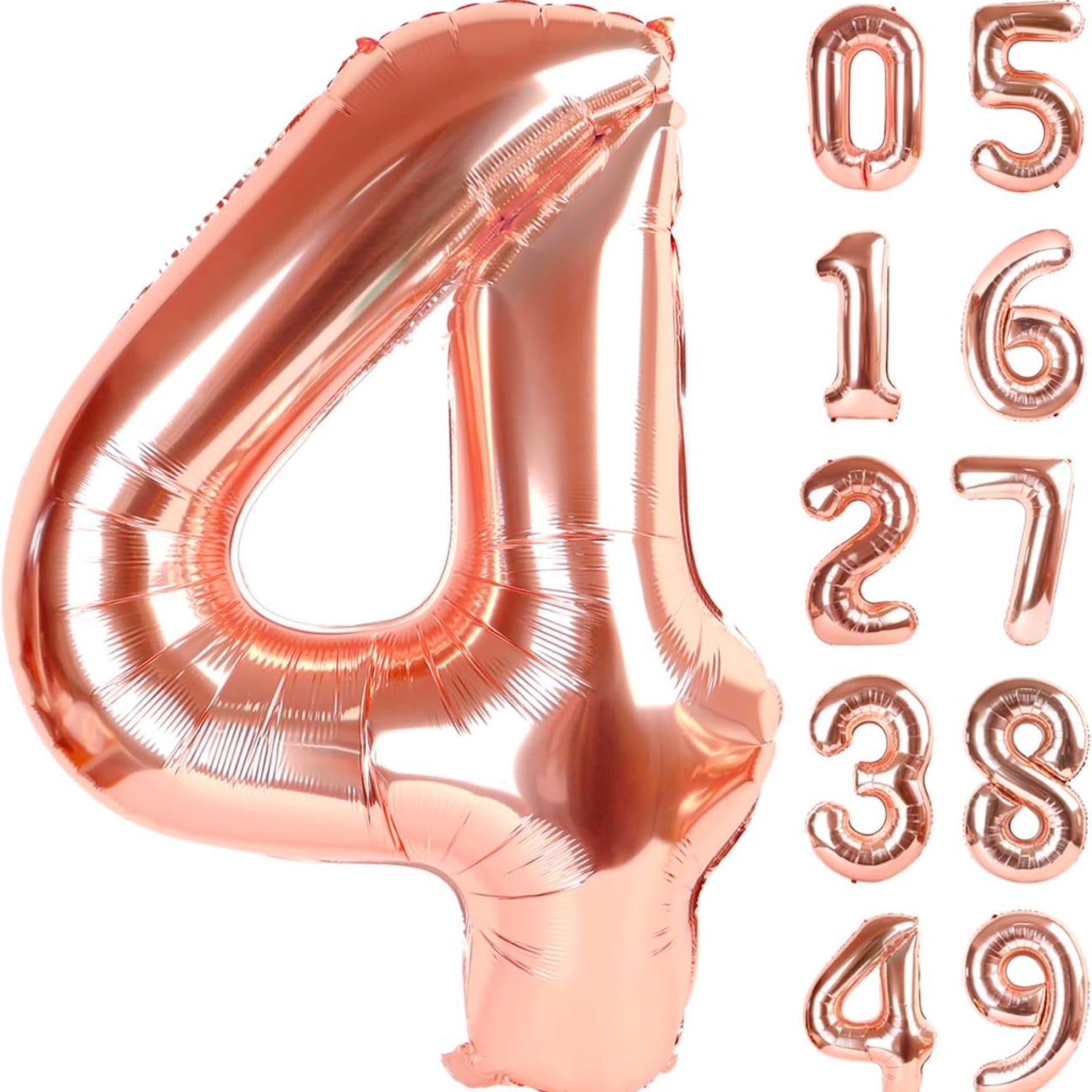 34” Rose Gold Number Balloons
