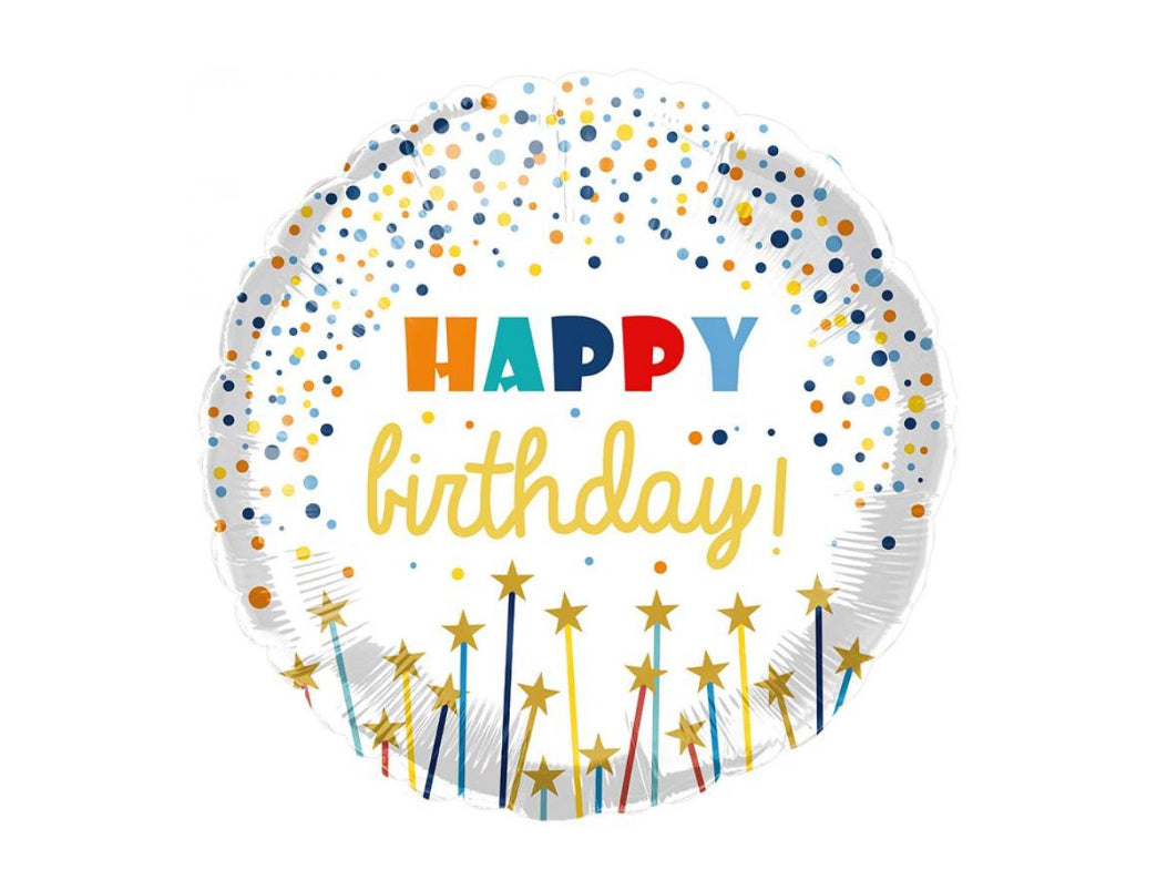 Happy Birthday 18" Balloon - B55