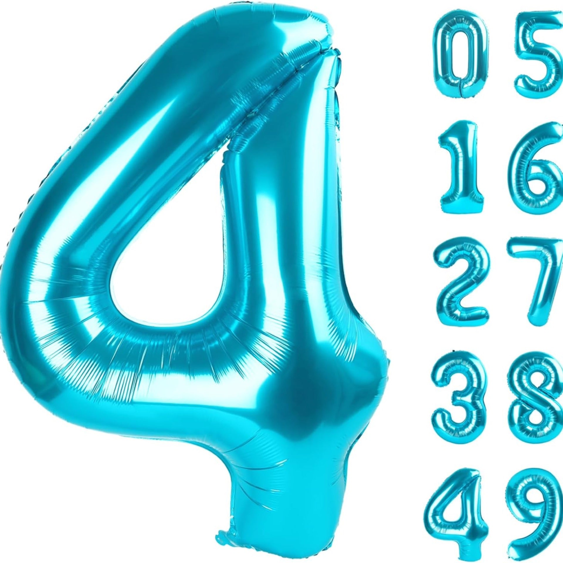 34” Blue Number Balloons