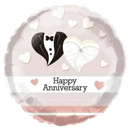 HAPPY ANNIVERSARY 18" BALLOON -#E8