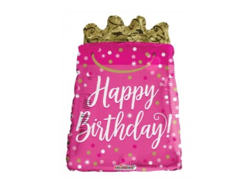 Happy Birthday Gift Bag 25” Balloon - B37
