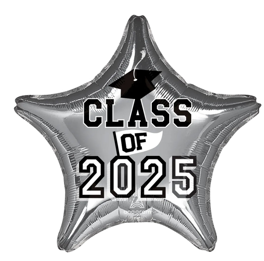 Graduations Sliver Star 2025 18" Balloon - G4