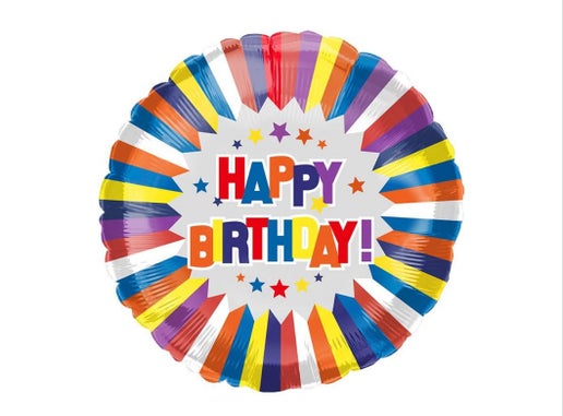 Happy Birthday Strip 18" Balloon - B18