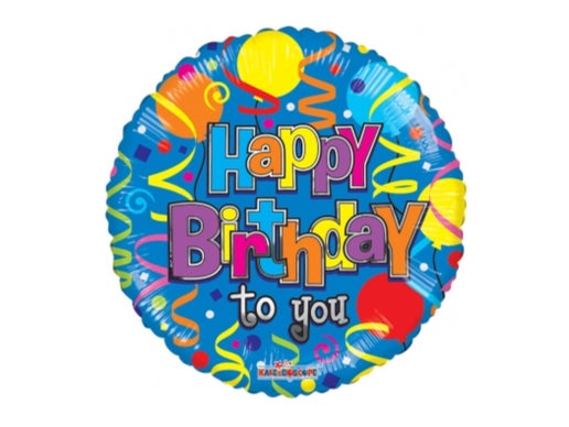 Happy Birthday To You With String 18" Balloon - B35