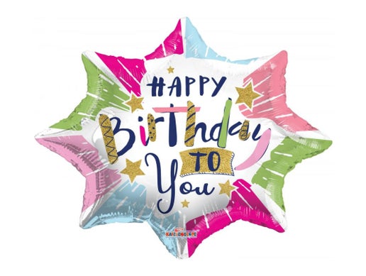 Happy Birthday 18" Balloon - B39