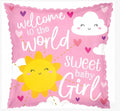Welcome to the World Sweet Baby Girl Foil Balloon – 18" BS54
