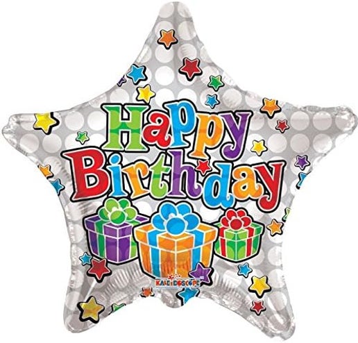 Happy Birthday Star Shape 18" Balloon - B14