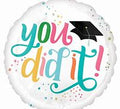 CONGRATS GRAD! YOU DID IT! 18" BALLOON -G27