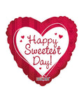 Sweetest Day Hearts & Lines 18" Balloon -O32