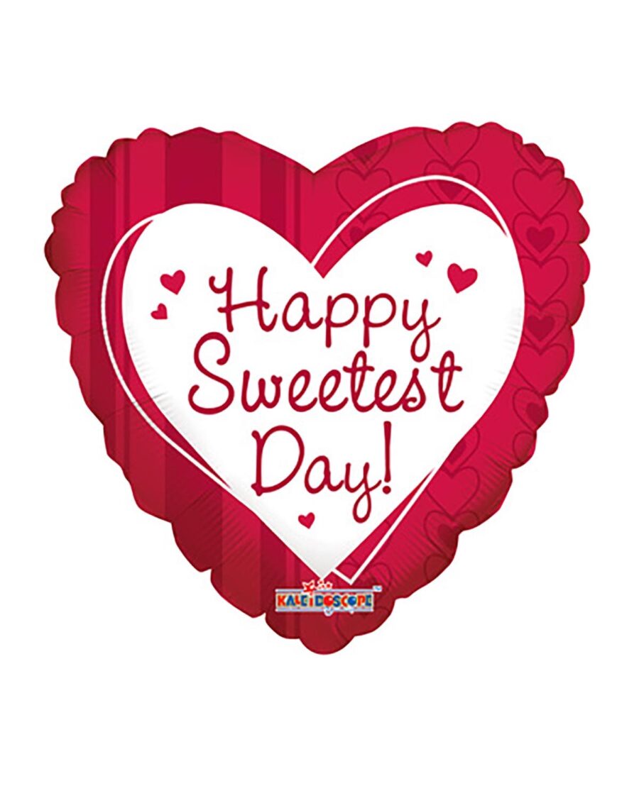 Sweetest Day Hearts & Lines 18" Balloon -O32