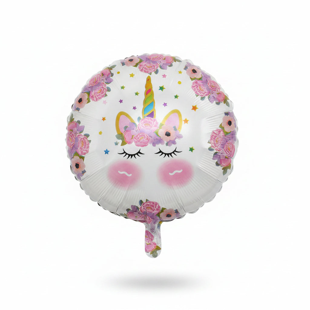 flowers unicorn 18”balloon K63