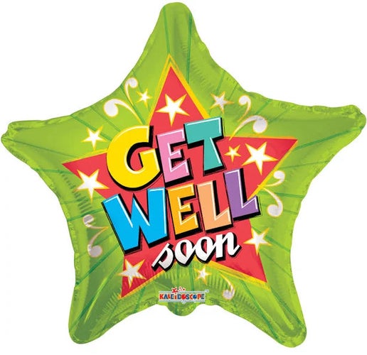 GET WELL SOON 18" STAR-SHAPED BALLOON -GW20