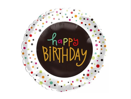 Happy Birthday With Dots 18" Balloon - B27