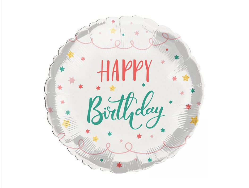 Happy Birthday 18" Balloon - B48