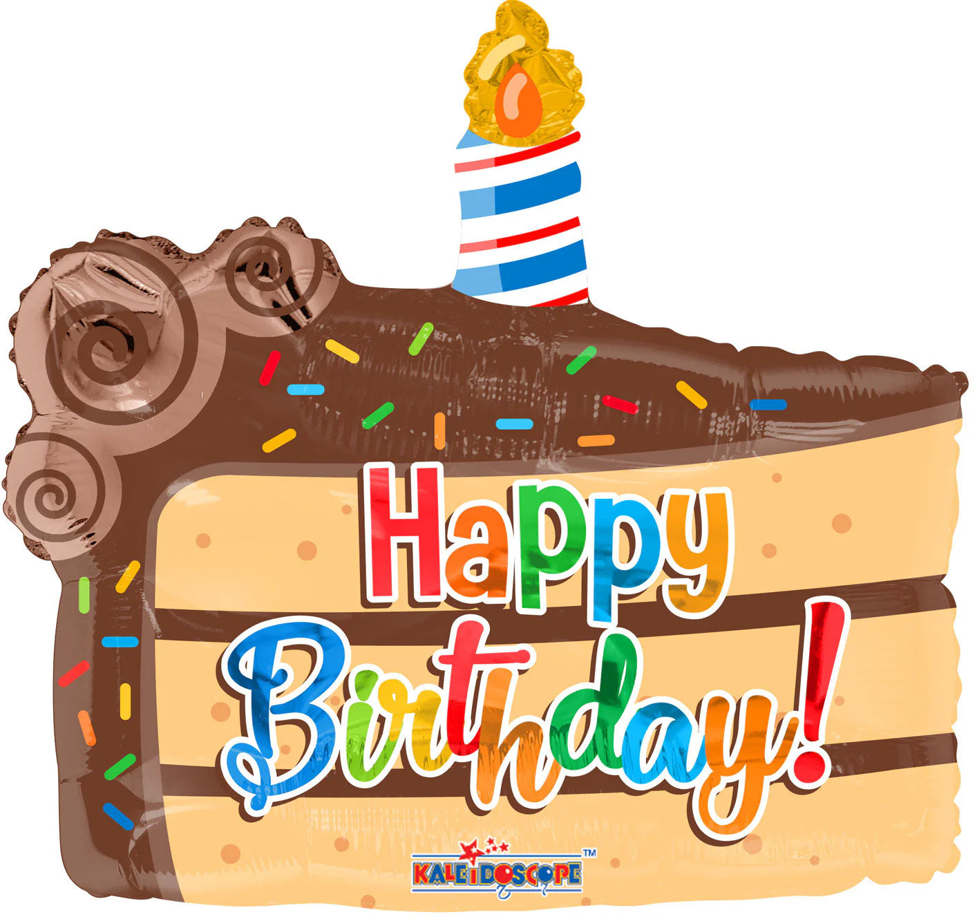 Happy Birthday Slice Cake 18" Balloon - B5