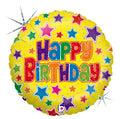 Happy Birthday stars 18" Inches - B87