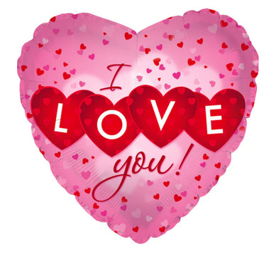 I love you Pink Heart 18'' Balloon -L19