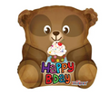Happy Birthday Cup Cake Bear Balloon B-90