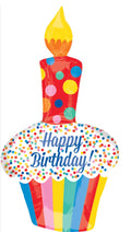 Happy birthday jumbo cupcake 51”balloon HB123