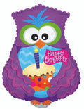 Happy Birthday Owl 24" Balloon - B68