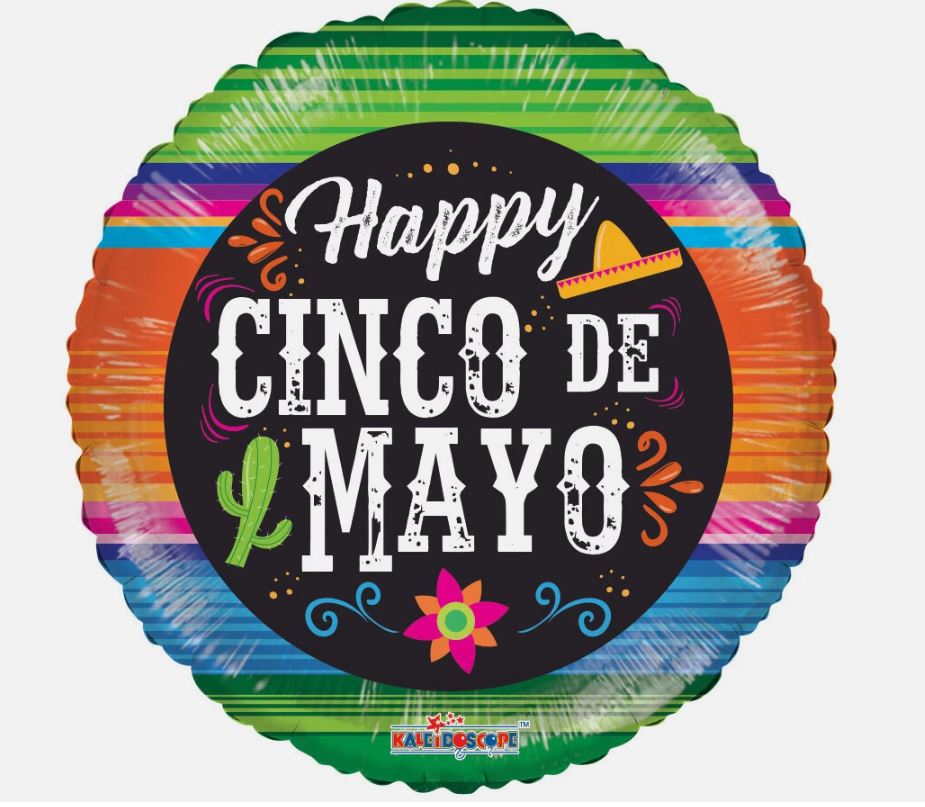 Happy Cinco de Mayo" Foil Balloon – 18"