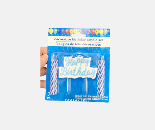 Birthday Candle Set – Blue Classic Cake Toppers