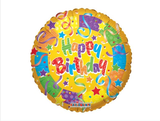 Happy Birthday With confetti 18" Balloon - B15