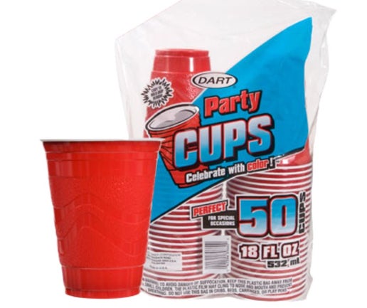 50 Pcs Plastic Cups – Red