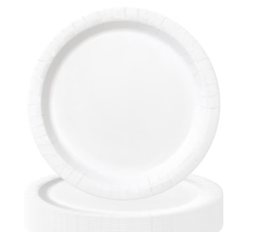 24 Pcs Small Paper Plates – White