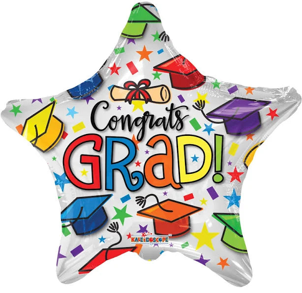 CONGRATS GRAD! STAR 18" BALLOON -G22