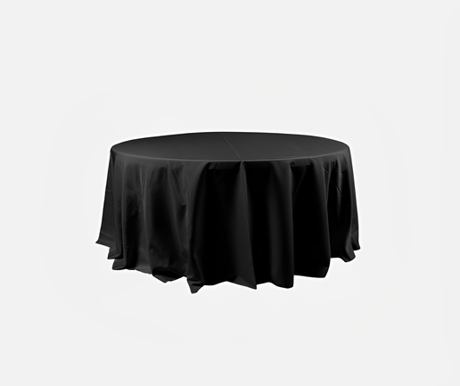 Black Round Table Cover